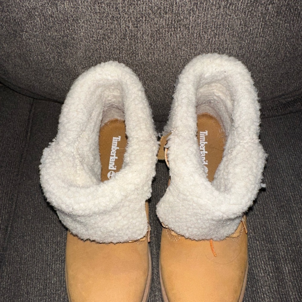 Tan Shearling-Lined Boots - image 2